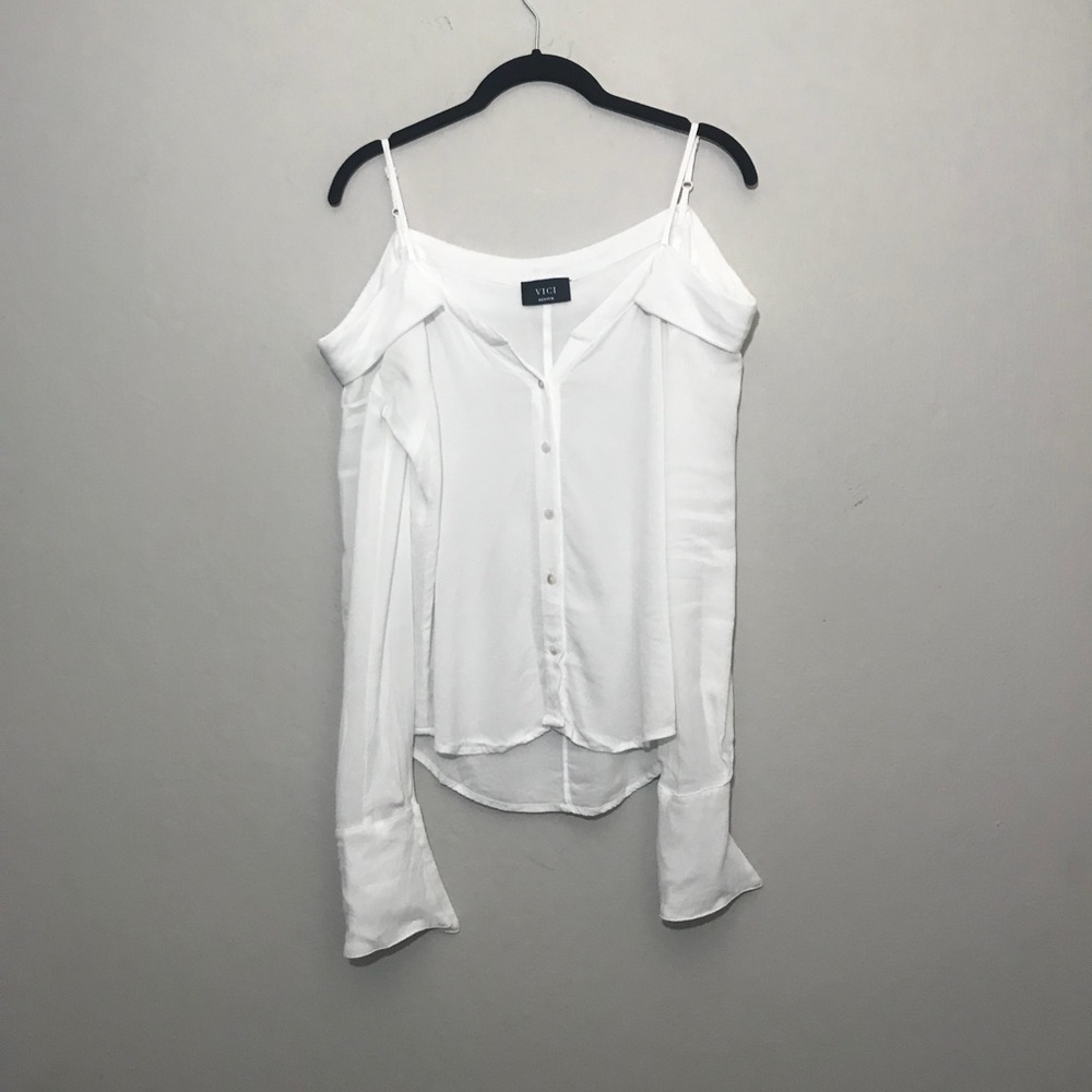 Off the Shoulder Button Up